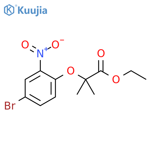 Propanoic acid, 2-(4-bromo-2-nitrophenoxy)-2-methyl-, ethyl ester structure