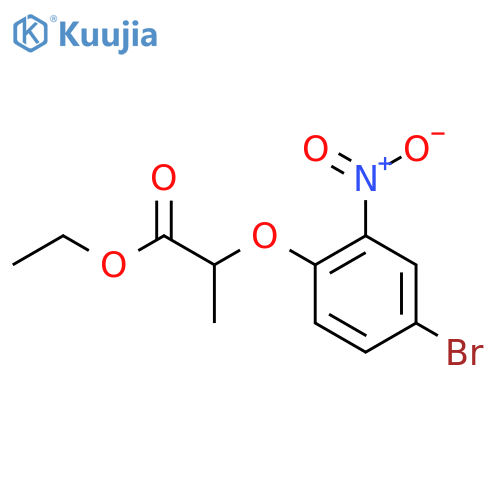 2-(4-Bromo-2-nitrophenoxy)-propionic acid ethyl ester structure