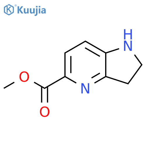 methyl 1H,2H,3H-pyrrolo[3,2-b]pyridine-5-carboxylate structure