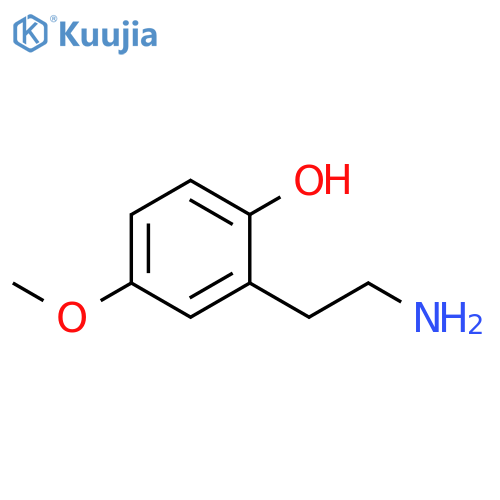 2-(2-aminoethyl)-4-methoxyphenol structure