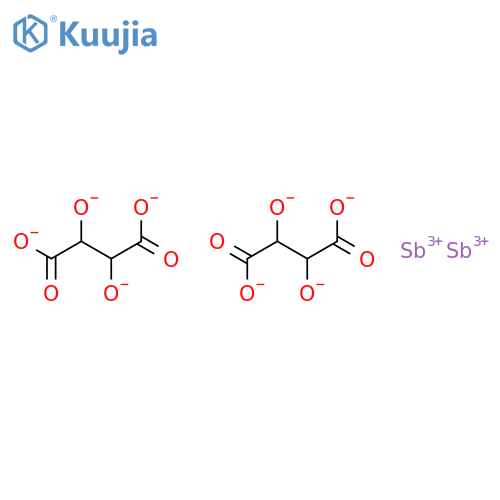 Antimonate(2-), bis[m-[(2R,3R)-2,3-di(hydroxy-kO)butanedioato(4-)-kO1:kO4]]di- structure