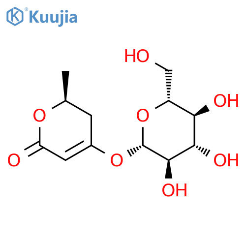 2H-Pyran-2-one, 4-(b-D-glucopyranosyloxy)-5,6-dihydro-6-methyl-,(6S)- structure