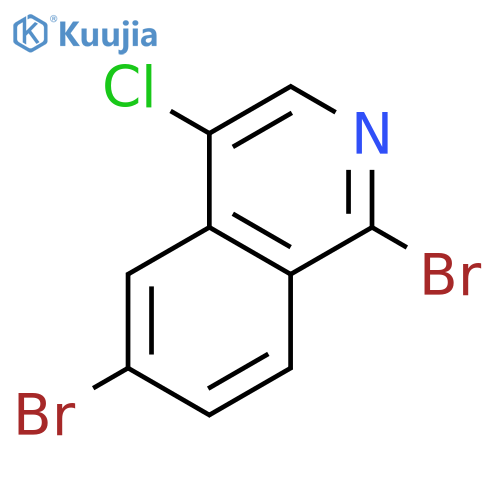 1,6-Dibromo-4-chloroisoquinoline structure