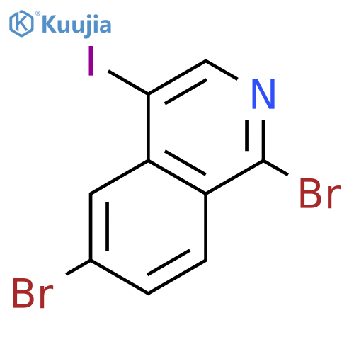 1,6-Dibromo-4-iodoisoquinoline structure