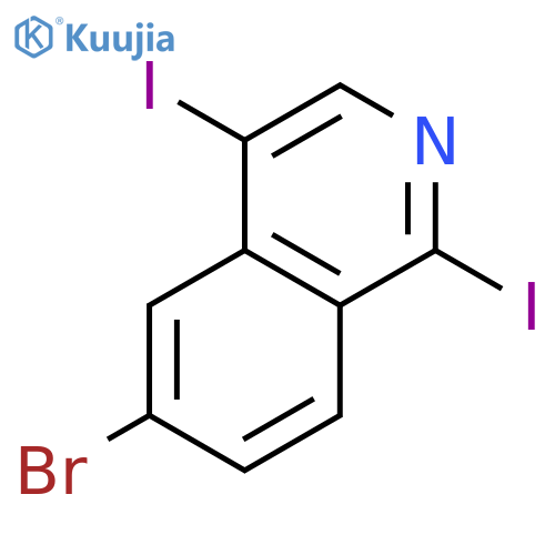 6-Bromo-1,4-diiodoisoquinoline structure