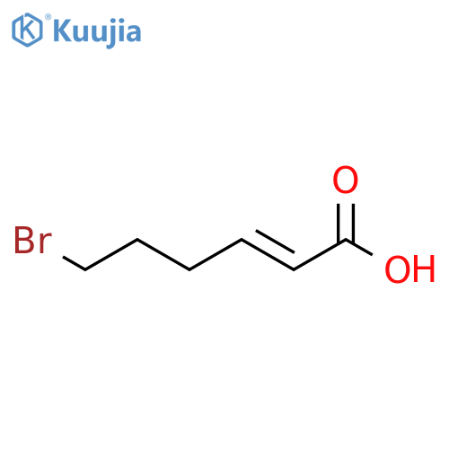 2-Hexenoic acid, 6-bromo-, (2E)- structure