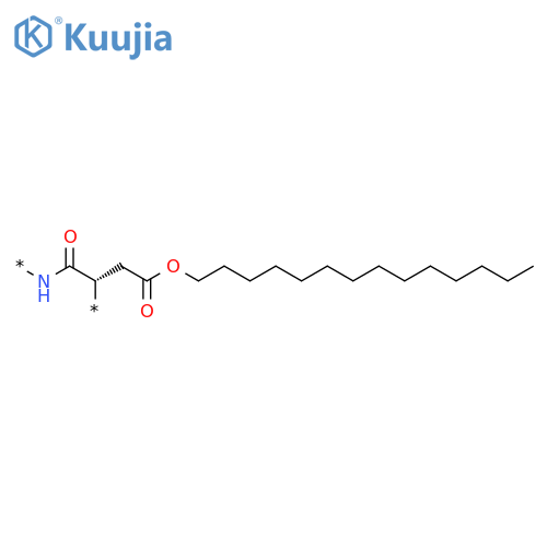 Poly[imino[(2S)-1-oxo-2-[2-oxo-2-(tetradecyloxy)ethyl]-1,2-ethanediyl]] structure