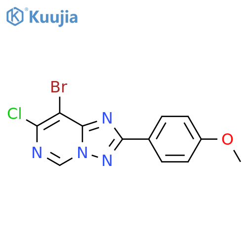 8-Bromo-7-chloro-2-(4-methoxyphenyl)-[1,2,4]triazolo[1,5-C]pyrimidine structure