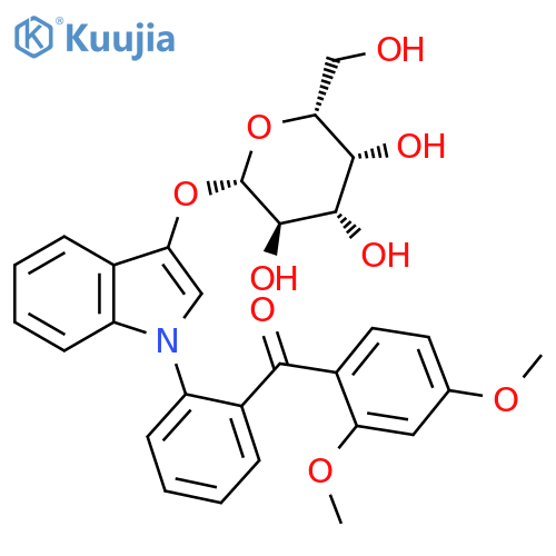 (2,4-Dimethoxyphenyl)[2-[3-(β-D-galactopyranosyloxy)-1H-indol-1-yl]phenyl]methanone structure