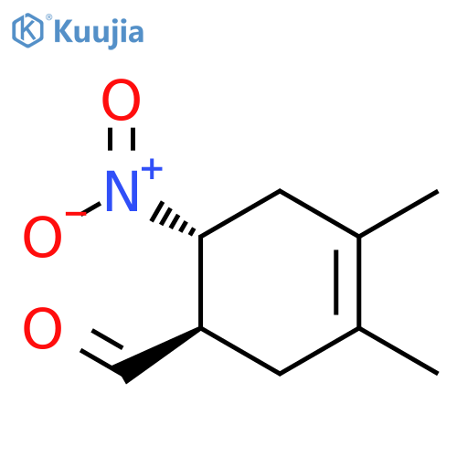 3-Cyclohexene-1-carboxaldehyde, 3,4-dimethyl-6-nitro-, (1R-trans)- structure