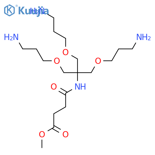 Butanoic acid, 4-[[2-(3-aminopropoxy)-1,1-bis[(3-aminopropoxy)methyl]ethyl]amino]-4-oxo-, methyl ester structure