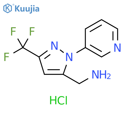 (1-(pyridin-3-yl)-3-(trifluoromethyl)-1H-pyrazol-5-yl)methanamine hydrochloride structure