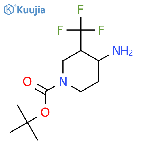 tert-butyl 4-amino-3-(trifluoromethyl)piperidine-1-carboxylate structure