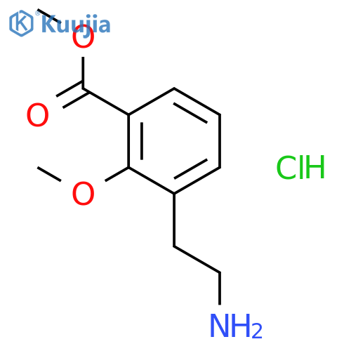 Methyl 3-(2-aminoethyl)-2-methoxybenzoate hydrochloride structure
