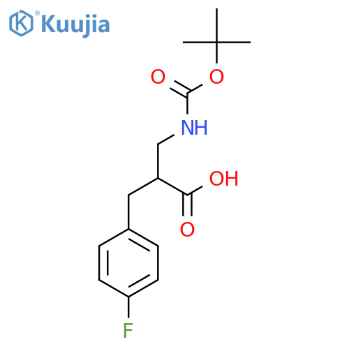 2-(N-Boc-aminomethyl)-3-(4-fluorophenyl)propionic Acid structure