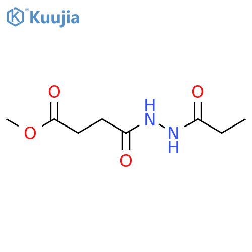 Methyl 4-oxo-4-(2-propionylhydrazino)butanoate structure