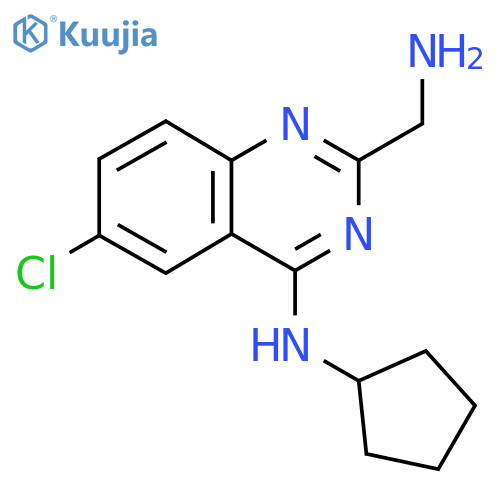 2-(Aminomethyl)-6-chloro-N-cyclopentylquinazolin-4-amine structure