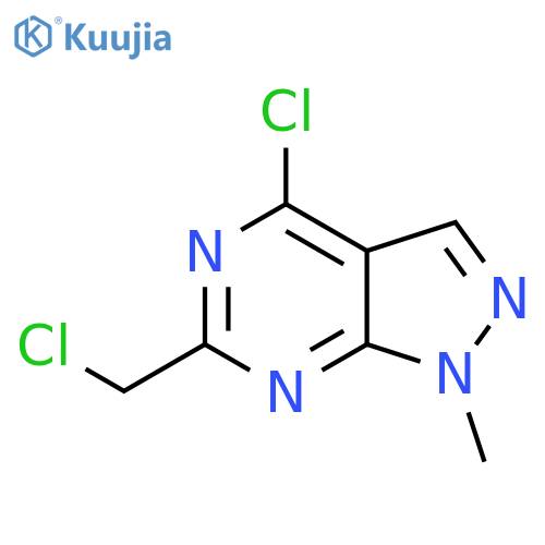 4-Chloro-6-(chloromethyl)-1-methyl-1H-pyrazolo-3,4-dpyrimidine structure