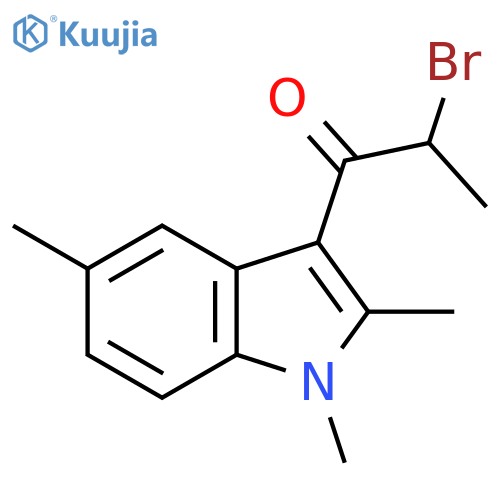 2-Bromo-1-(1,2,5-trimethyl-1H-indol-3-yl)-propan-1-one structure