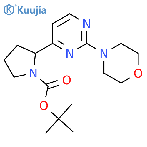tert-Butyl 2-(2-Morpholin-4-ylpyrimidin-4-yl)-pyrrolidine-1-carboxylate structure