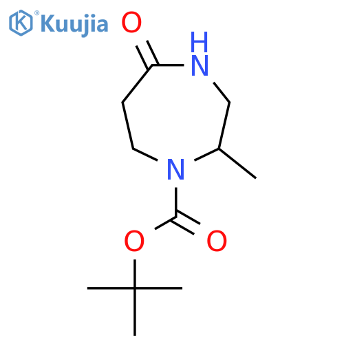 Tert-butyl 2-methyl-5-oxo-1,4-diazepane-1-carboxylate structure