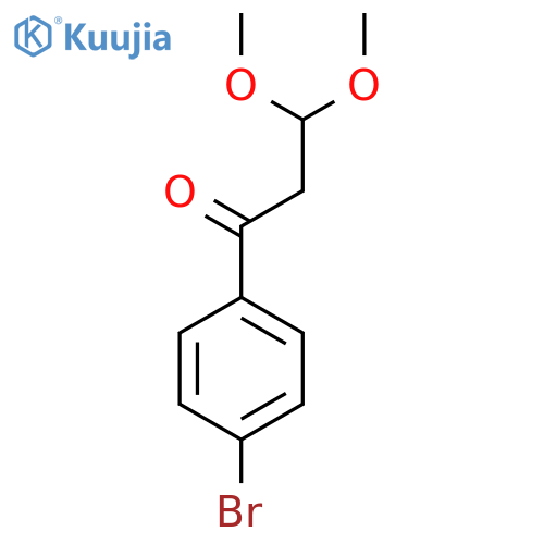 1-(4-bromophenyl)-3,3-dimethoxypropan-1-one structure