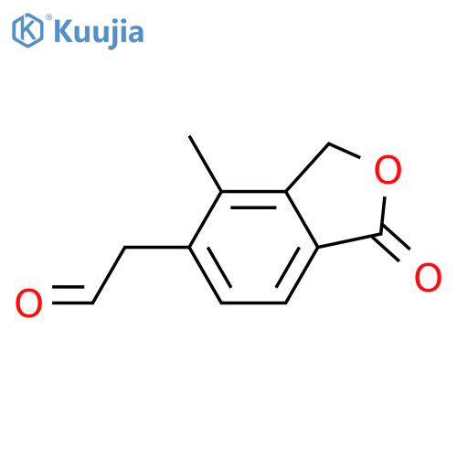 2-(4-Methyl-1-oxo-1,3-dihydroisobenzofuran-5-yl)acetaldehyde structure