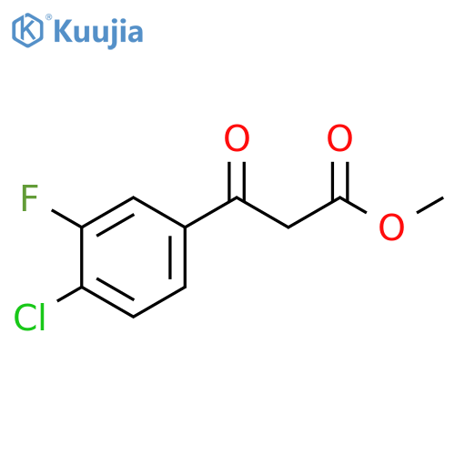 methyl 3-(4-chloro-3-fluorophenyl)-3-oxopropanoate structure