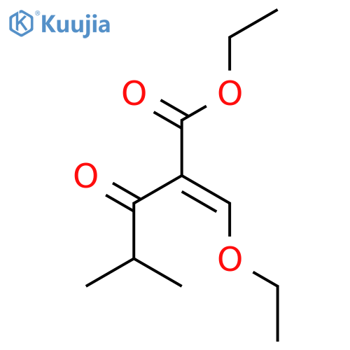 Pentanoic acid, 2-(ethoxymethylene)-4-methyl-3-oxo-, ethyl ester, (E)- structure