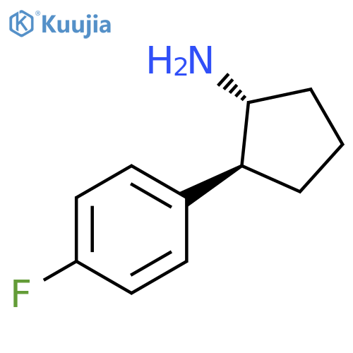 rac-(1R,2S)-2-(4-fluorophenyl)cyclopentan-1-amine structure