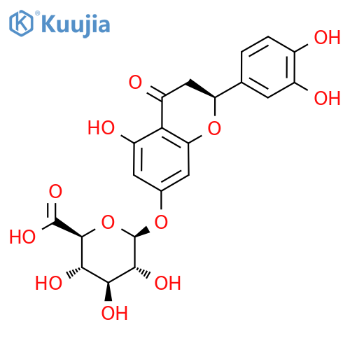 (2S)-eriodictoyl-7-O-beta-D-glucopyranosiduronic acid structure