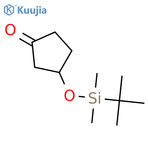 3-[(tert-butyldimethylsilyl)oxy]cyclopentan-1-one structure