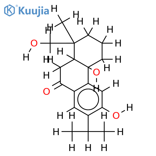 (-)-(4S,5S,10R)-10,12,18-trihydroxy-7-oxo-20-norabieta-8,11,13-triene structure