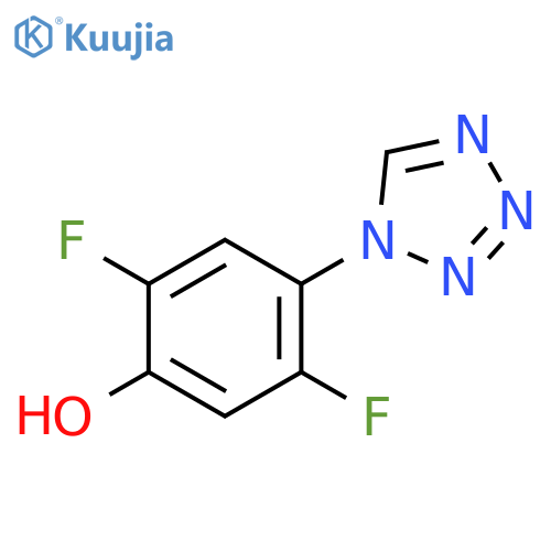 2,5-Difluoro-4-(1h-tetrazol-1-yl)phenol structure