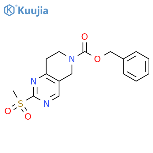 Benzyl 2-(methylsulfonyl)-7,8-dihydropyrido4,3-dpyrimidine-6(5H)-carboxylate structure
