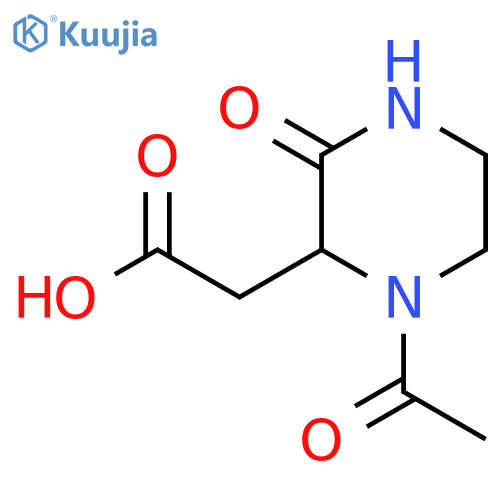 2-(1-Acetyl-3-oxopiperazin-2-yl)acetic acid structure