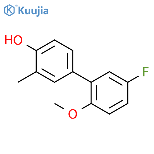 4-(5-Fluoro-2-methoxyphenyl)-2-methylphenol structure