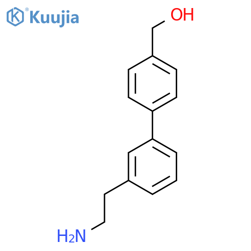 {4-3-(2-aminoethyl)phenylphenyl}methanol structure