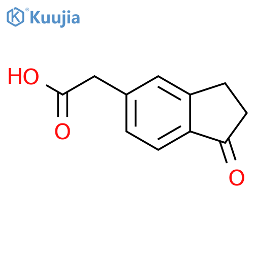2-(1-Oxo-2,3-dihydro-1H-inden-5-yl)acetic acid structure