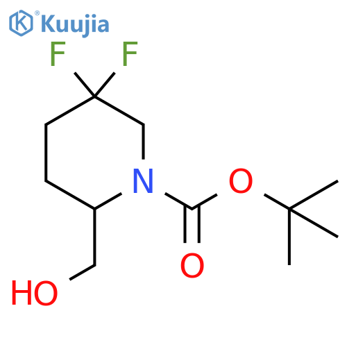 tert-Butyl 5,5-difluoro-2-(hydroxymethyl)piperidine-1-carboxylate structure