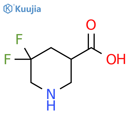 5,5-Difluoropiperidine-3-carboxylic acid structure