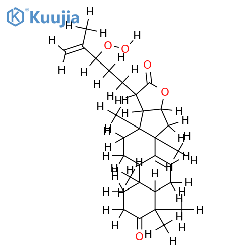 (24S)-hydroperoxyeupha-7,25-dien-3-oxo-16beta,21beta-olide structure
