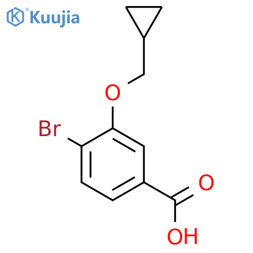 4-Bromo-3-(cyclopropylmethoxy)benzoic acid structure