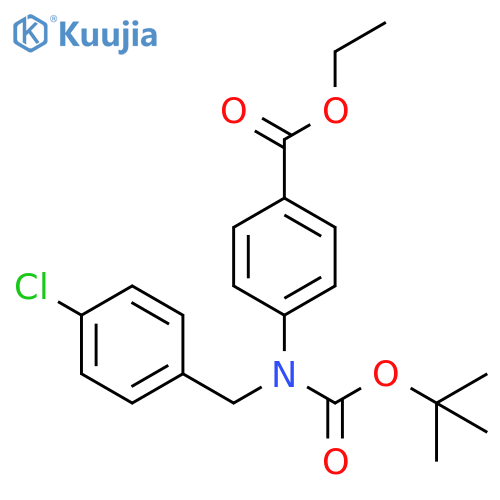 4-[tert-butoxycarbonyl-(4-chloro-benzyl)-amino]-benzoic acid ethyl ester structure