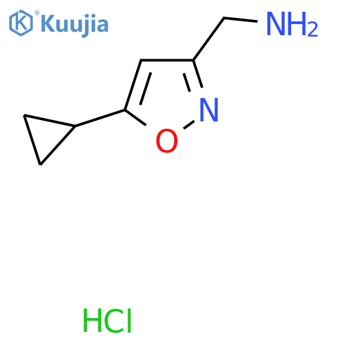 (5-Cyclopropylisoxazol-3-yl)methanamine hydrochloride structure