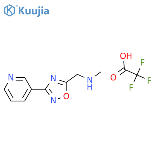 N-methyl-1-[3-(3-pyridinyl)-1,2,4-oxadiazol-5-yl]methanamine trifluoroacetate structure