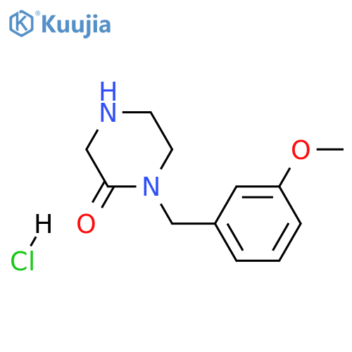 1-(3-methoxybenzyl)-2-piperazinone hydrochloride structure