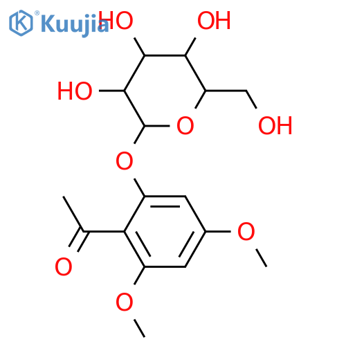 2',4',6'-Trihydroxyacetophenone; 2',4'-Di-Me ether, 6'-O-β-D-glucopyranoside structure