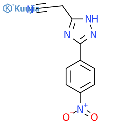 [5-(4-Nitro-phenyl)-1H-[1,2,4]triazol-3-yl]-acetonitrile structure