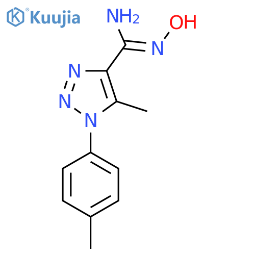 (Z)-N'-Hydroxy-5-methyl-1-(4-methylphenyl)-1H-1,2,3-triazole-4-carboximidamide structure